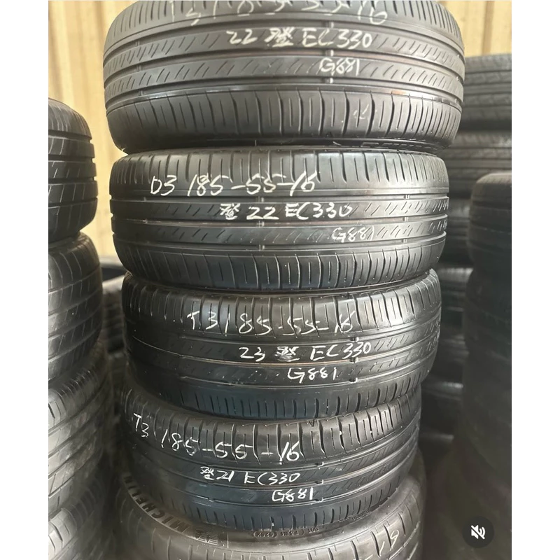 G881登祿普EC330 185-55-16四條4000含裝 8成 深度5.05mm