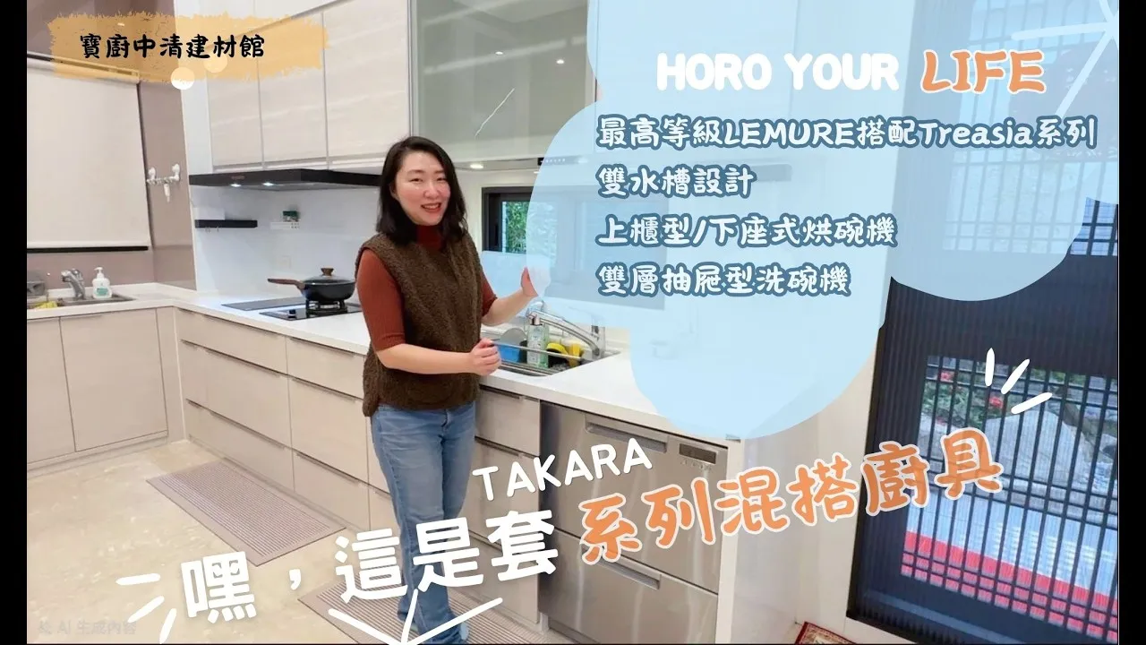 Takara開箱!最高等級混血系列~雙水槽跟洗碗機/烘碗機的結合/A9U水槽配件使用 巄總底加拉!