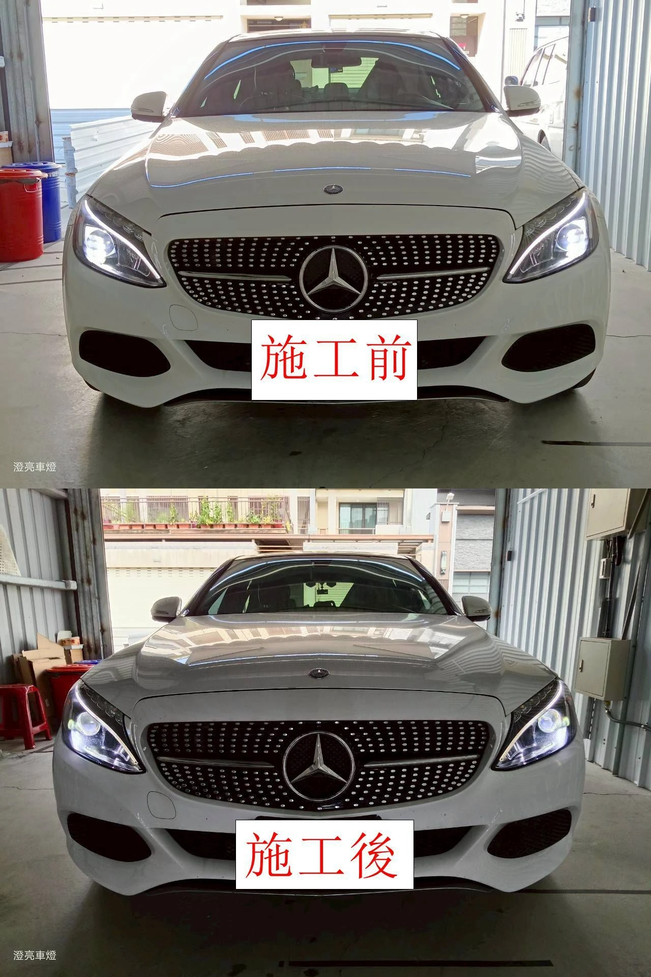 C-CLASS W205 LED頭燈升級阿帕AES朱雀二代
