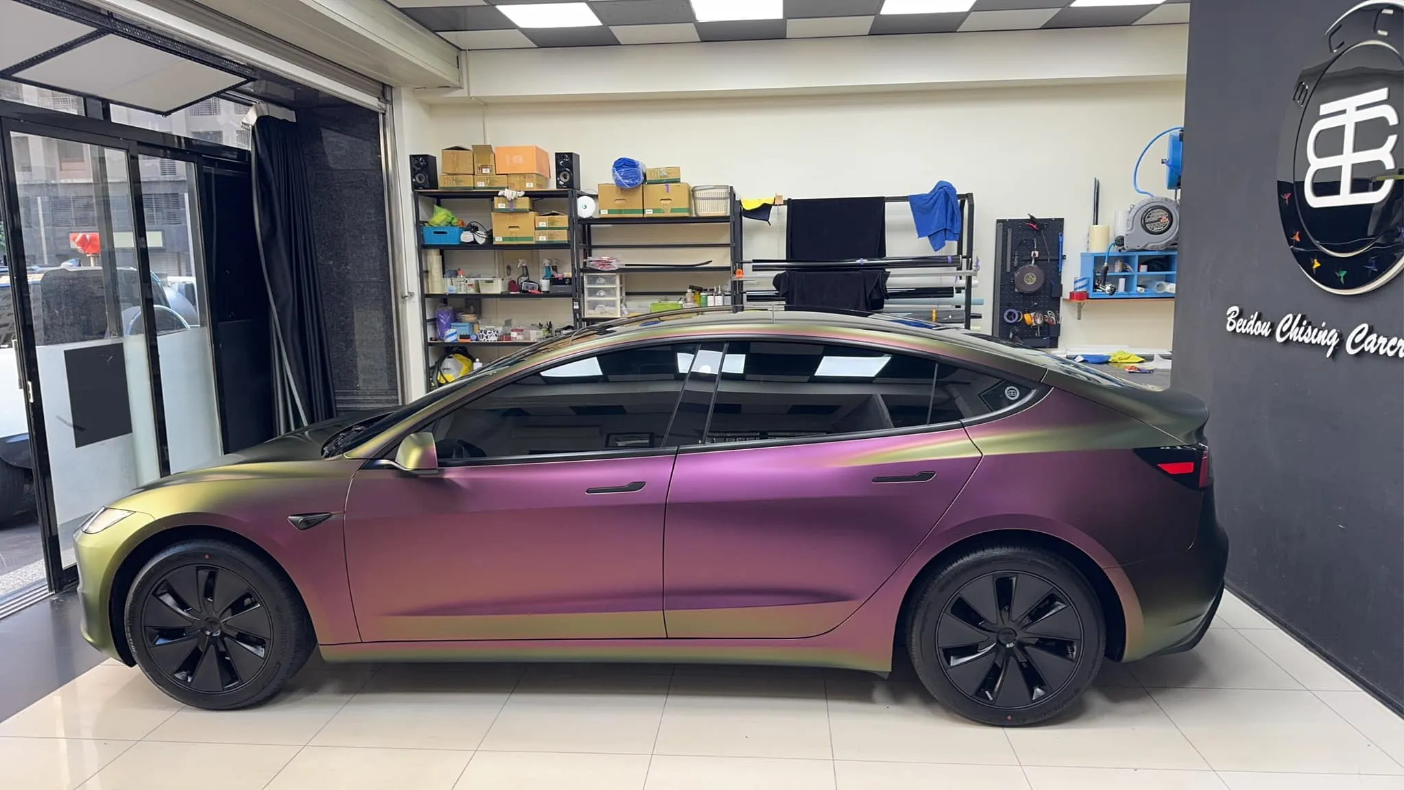 TESLA model3全車XPPF 消光TPU犀牛皮改色膜