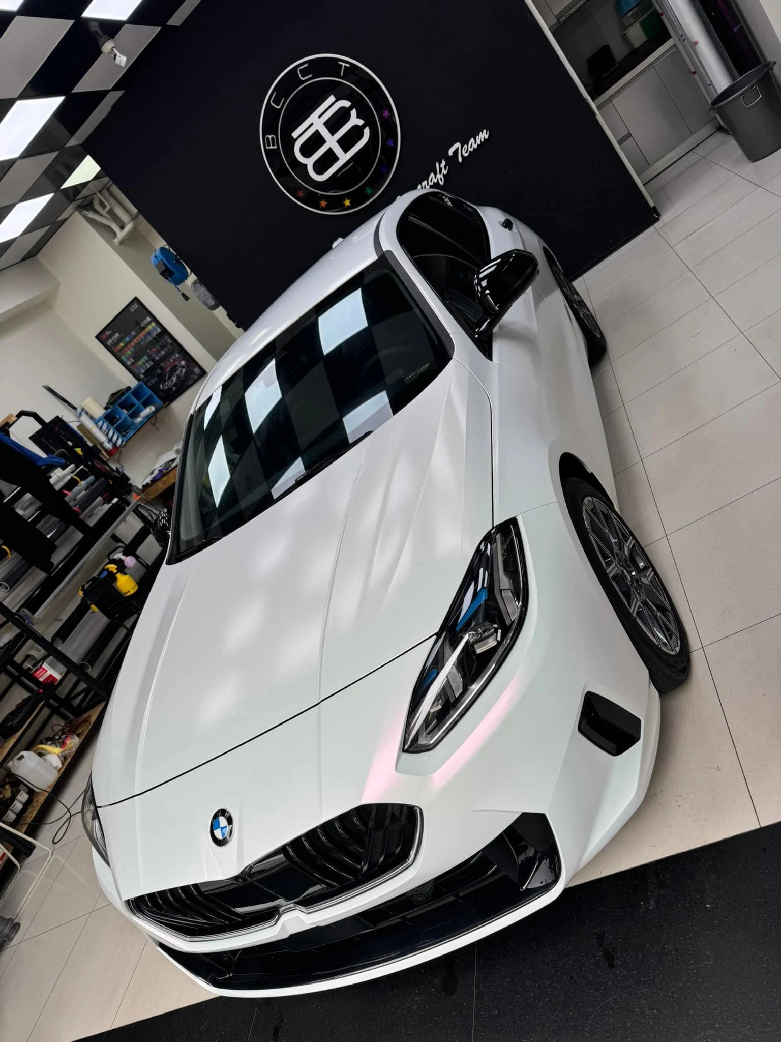BMW F70 120全車TYONE 品牌PET材質電光白變紅改色膜