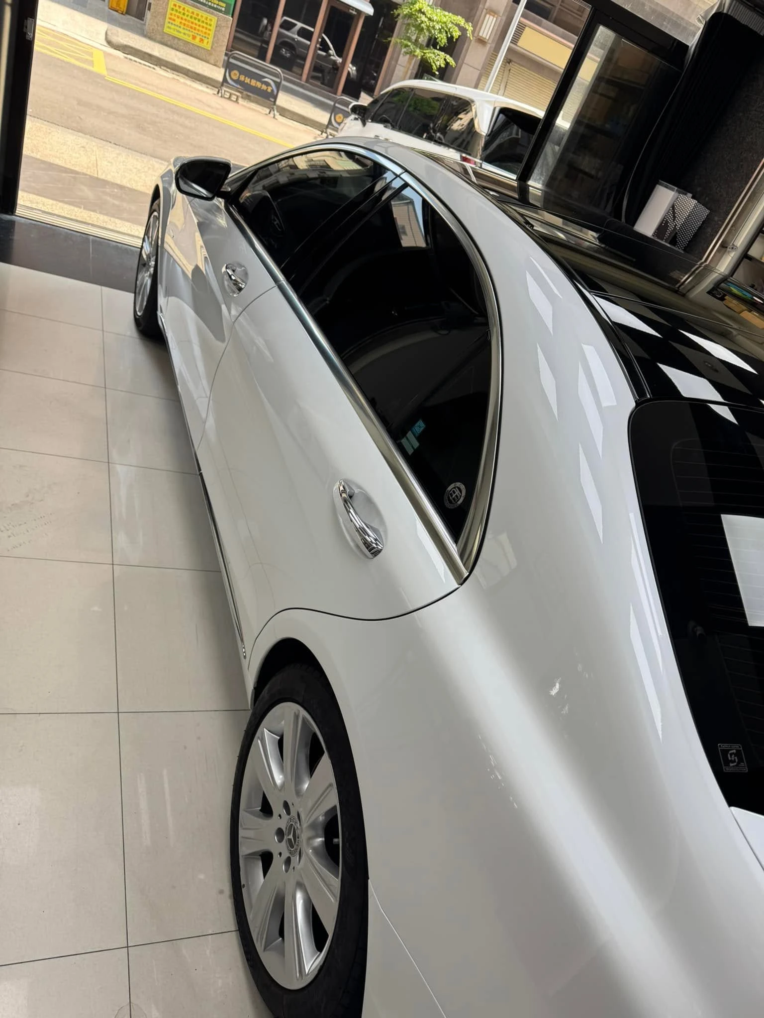 賓士 S450全車施工TPU材質珍珠白犀牛皮改色膜