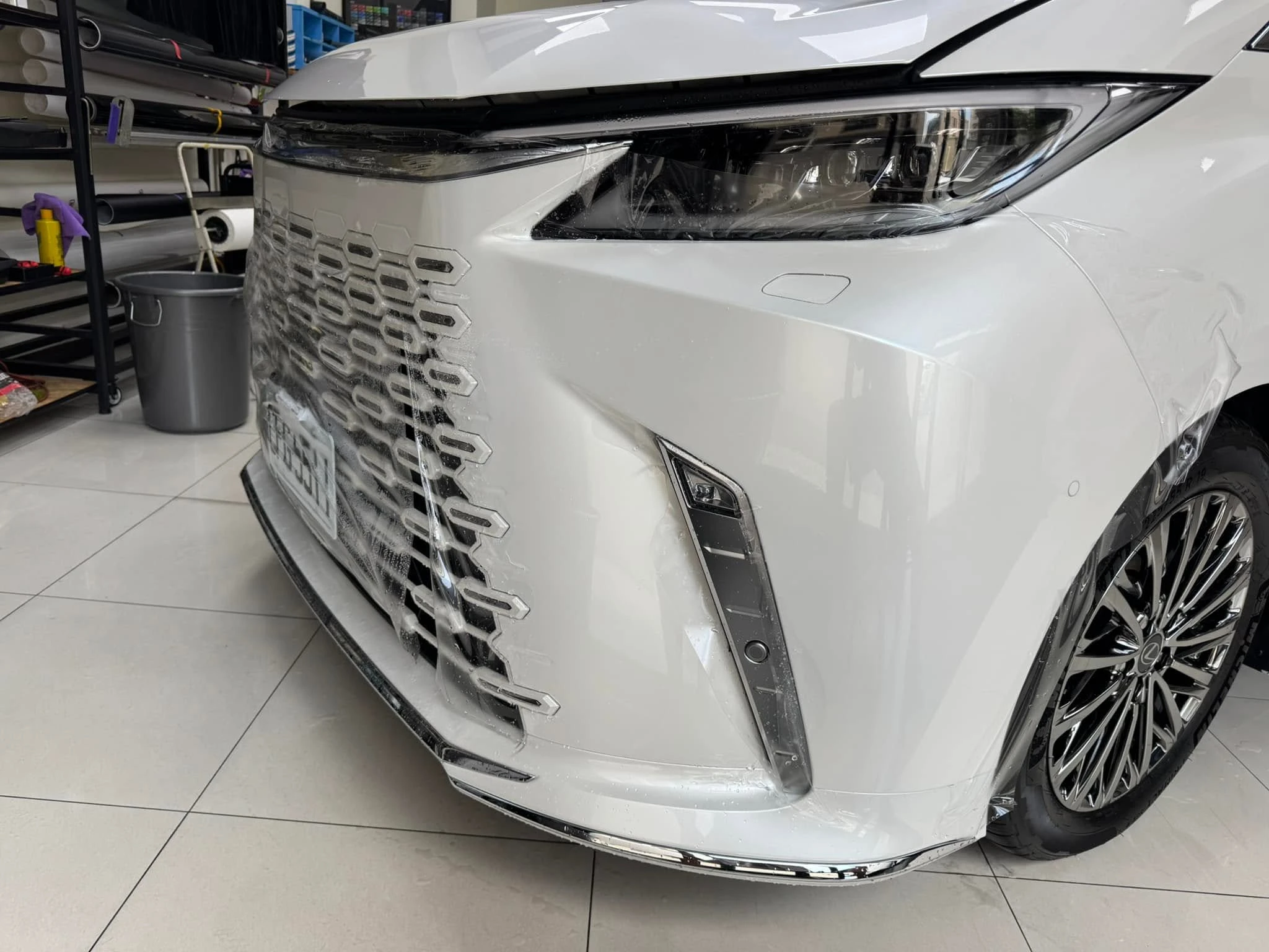 LEXUS LM500h新車落地全車KSG TPU透明犀牛皮保護膜施工+KSG前擋風玻璃保護膜