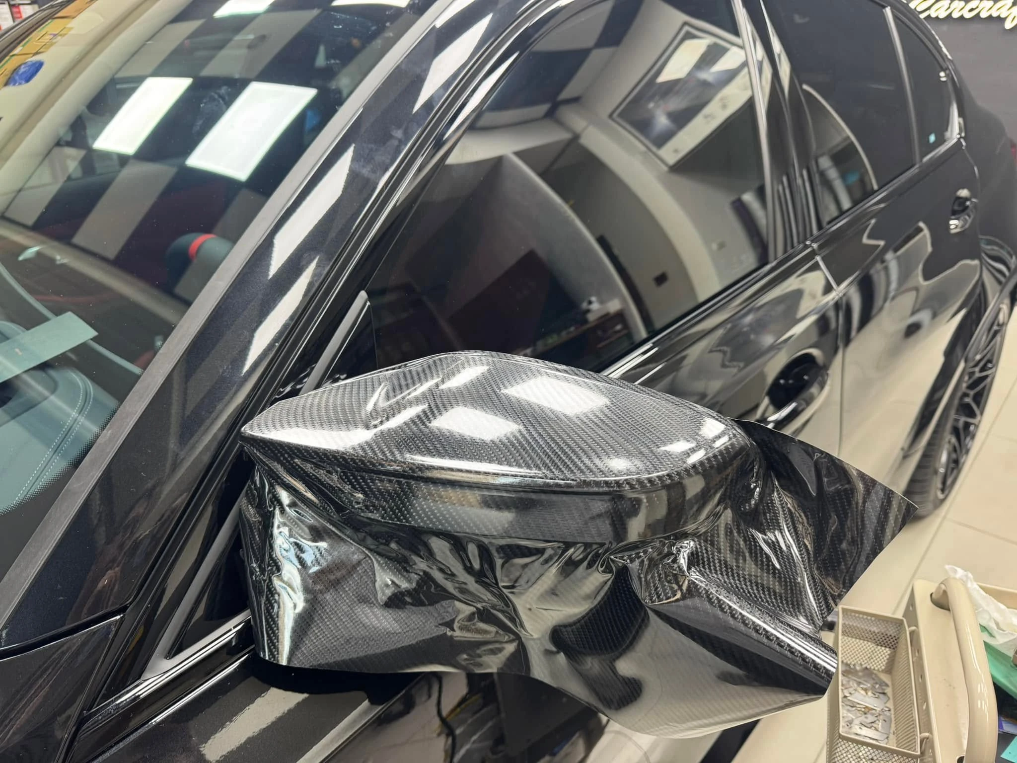 BMW26年式G80 M3 Competition M xDrive新車落地立馬全車KSG TPU透明犀牛皮保護膜施工+內裝按鍵.飾板保護膜，後視鏡.尾翼碳纖維貼膜+前擋玻璃保護膜