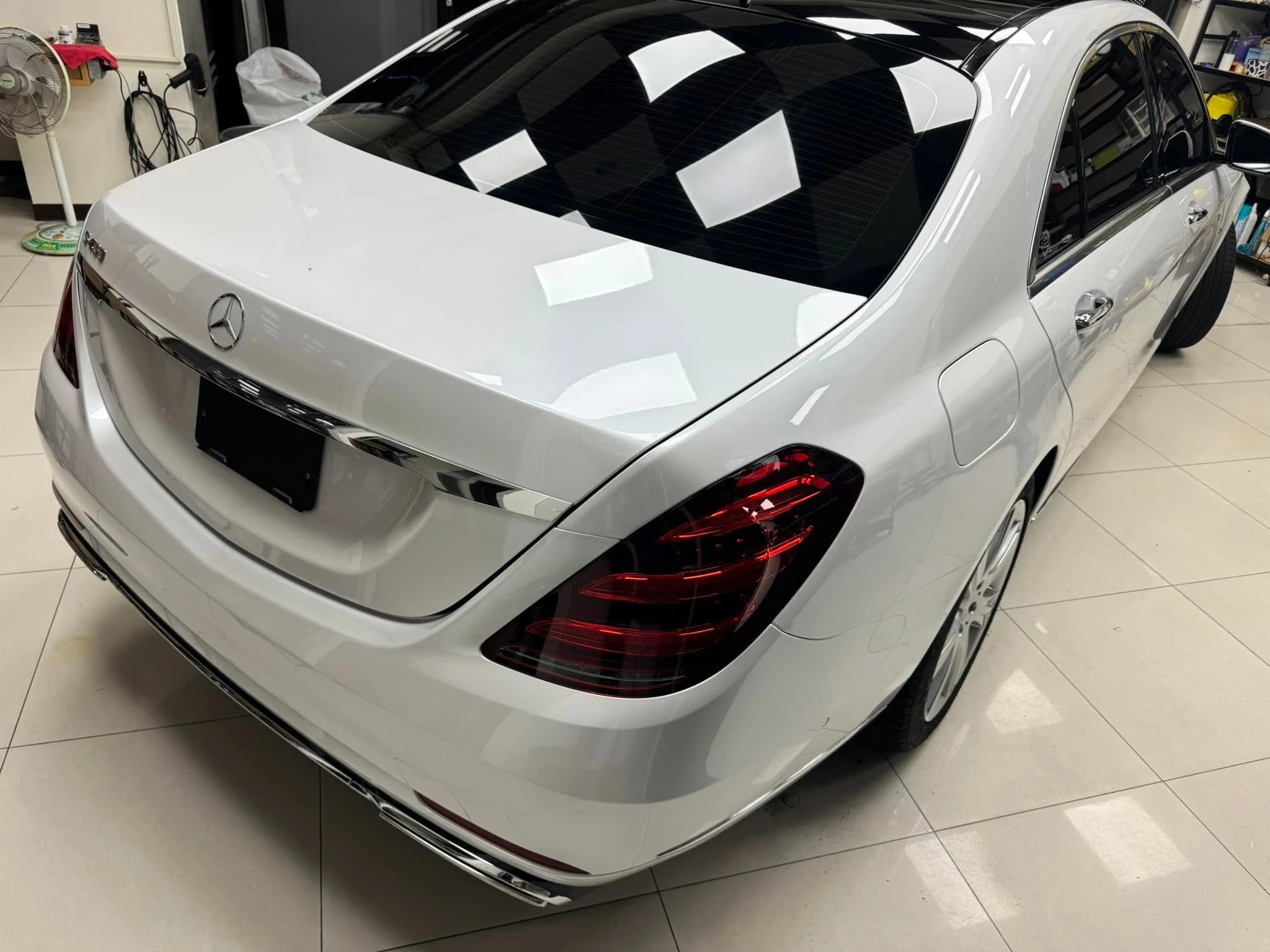 賓士 S450全車施工TPU材質珍珠白犀牛皮改色膜