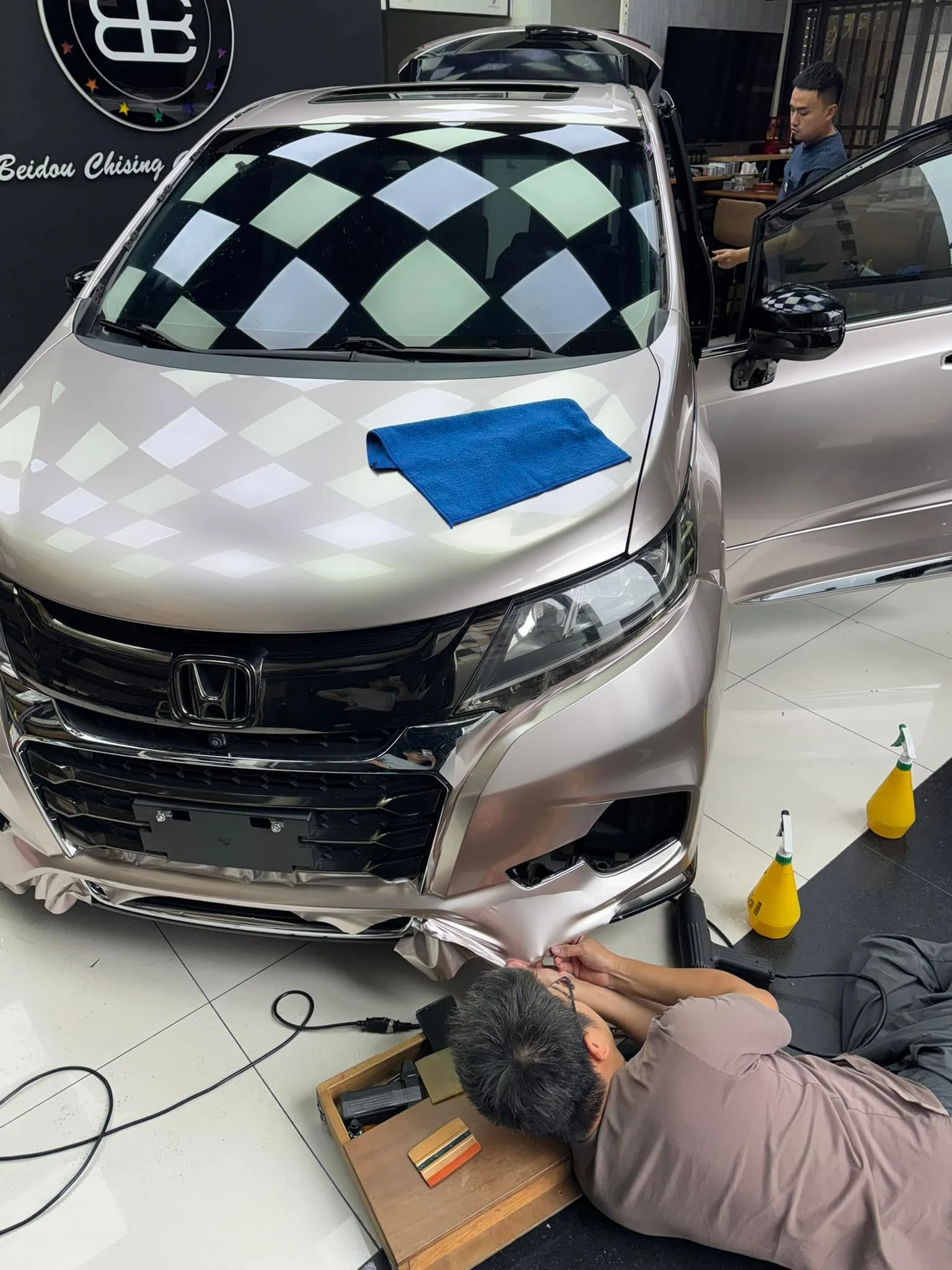 HONDA odyssey 全車施工TPU材質,阿卡金？玫瑰金？iPhone金？犀牛皮改色膜