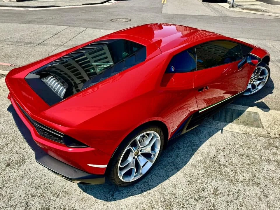 Lamborghini Huracán LP 610-4 全車內外施工TPU材質液態金屬紅犀牛皮改色膜
