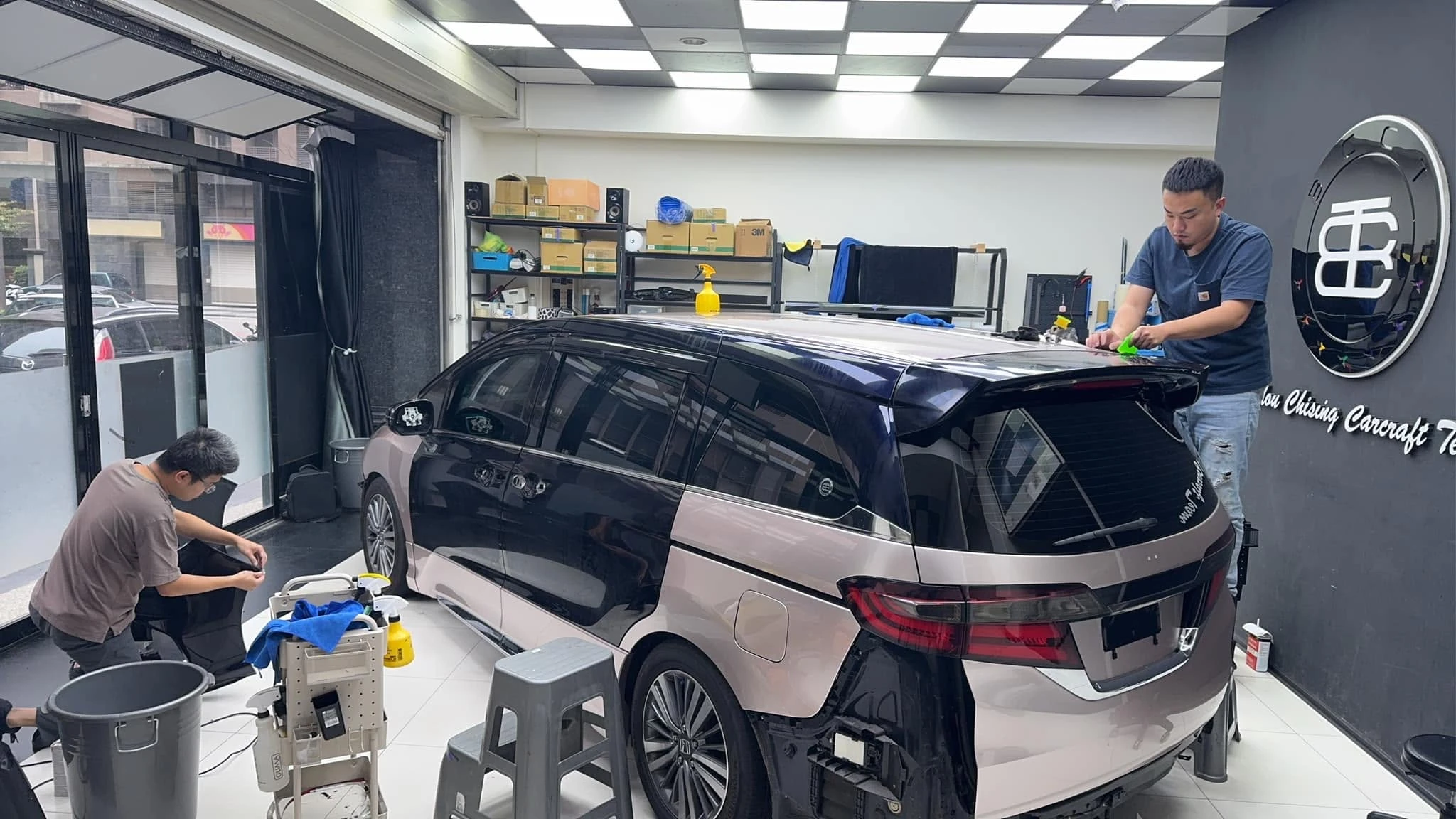 HONDA odyssey 全車施工TPU材質,阿卡金？玫瑰金？iPhone金？犀牛皮改色膜