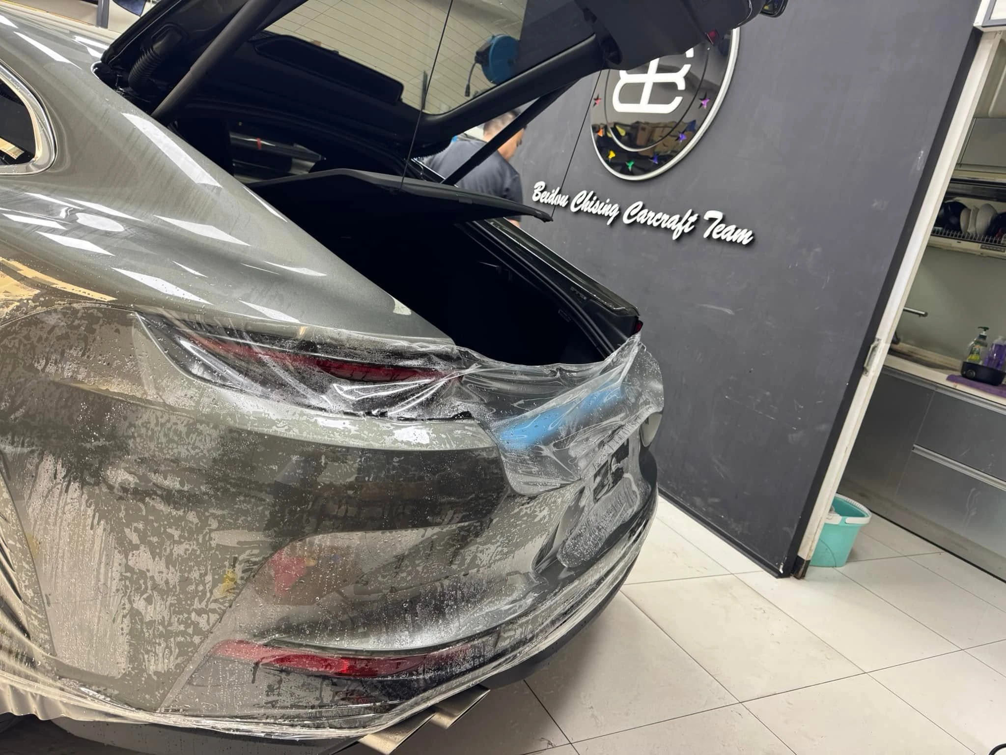 Porsche Panamera新車落地全車KSG TPU透明犀牛皮保護膜施工+內裝按鍵.飾板保護膜