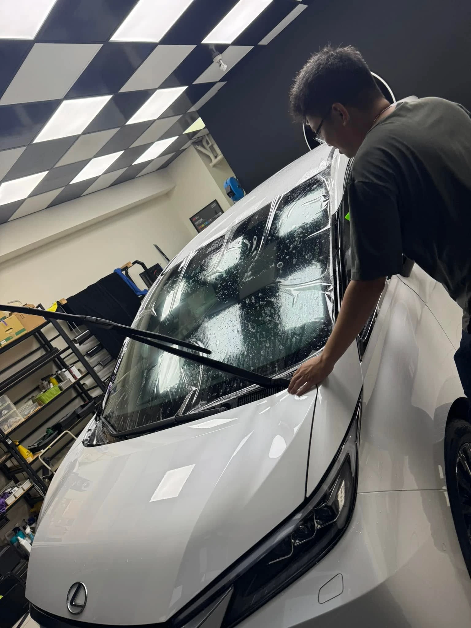 LEXUS LM500h新車落地全車KSG TPU透明犀牛皮保護膜施工+KSG前擋風玻璃保護膜