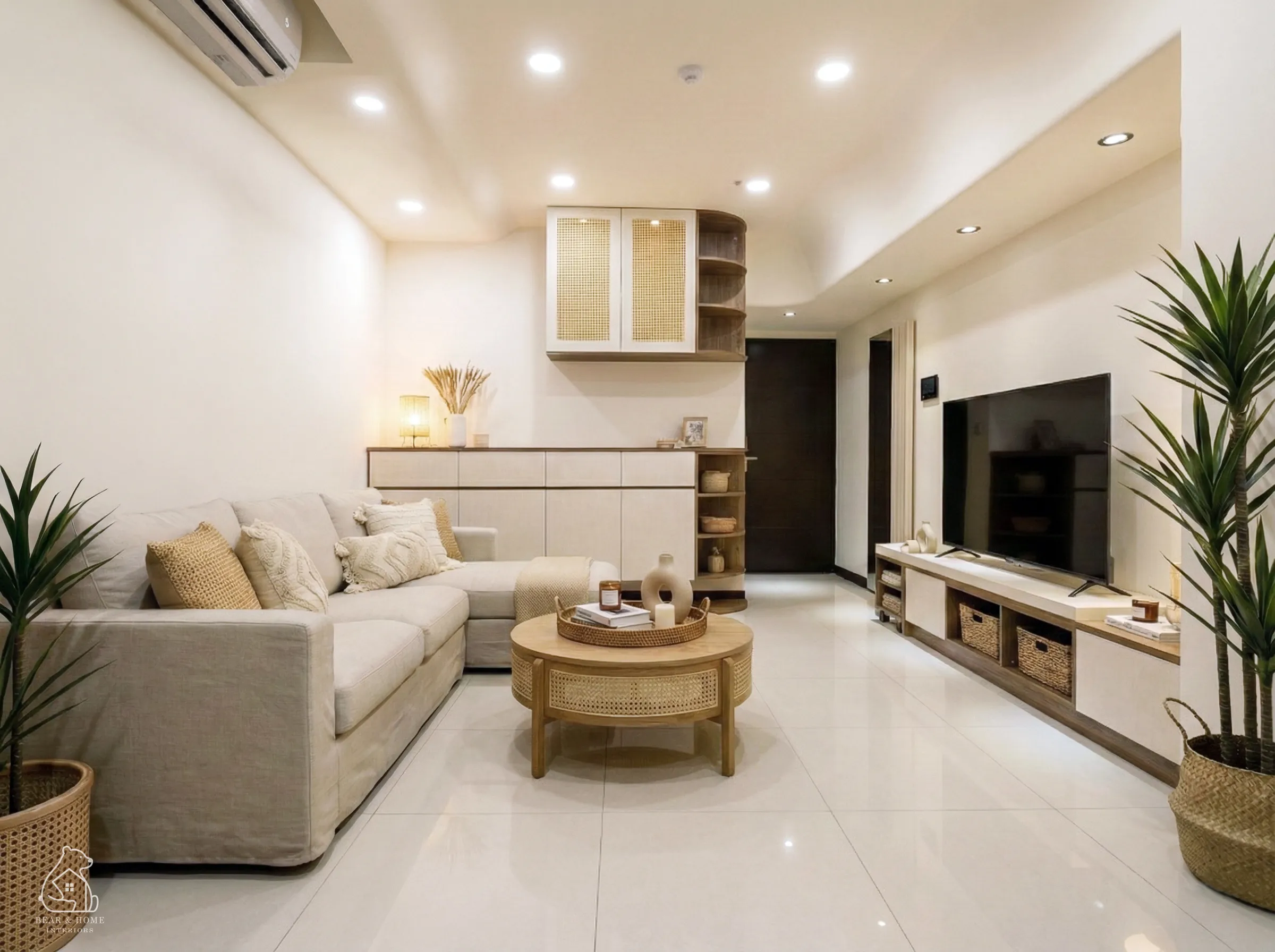 土城新成屋裝修｜13坪小宅放大術｜溫潤編織 × CNC工藝，打造北歐風透光機能兩房