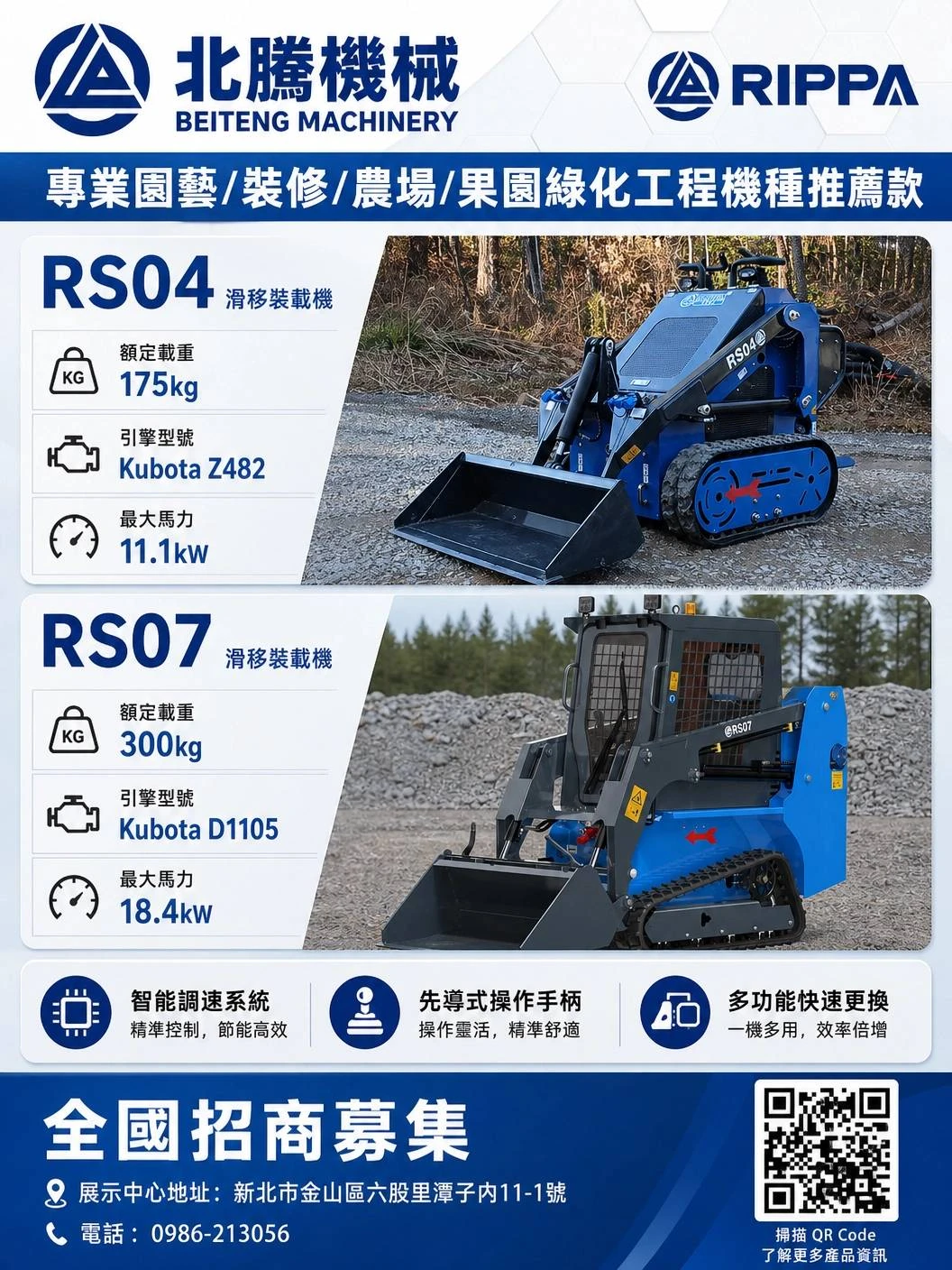 【北騰機械】滑移裝載機系列 ★《RS04/RS06/RS07》主力機種推薦款～^^～