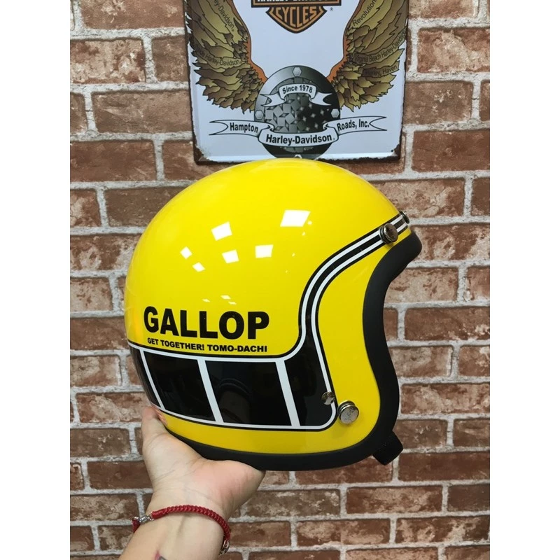 GALLOP 3/4復古帽 馬赫 半罩帽 雙D扣 偉士 美式 手工車 台灣現貨