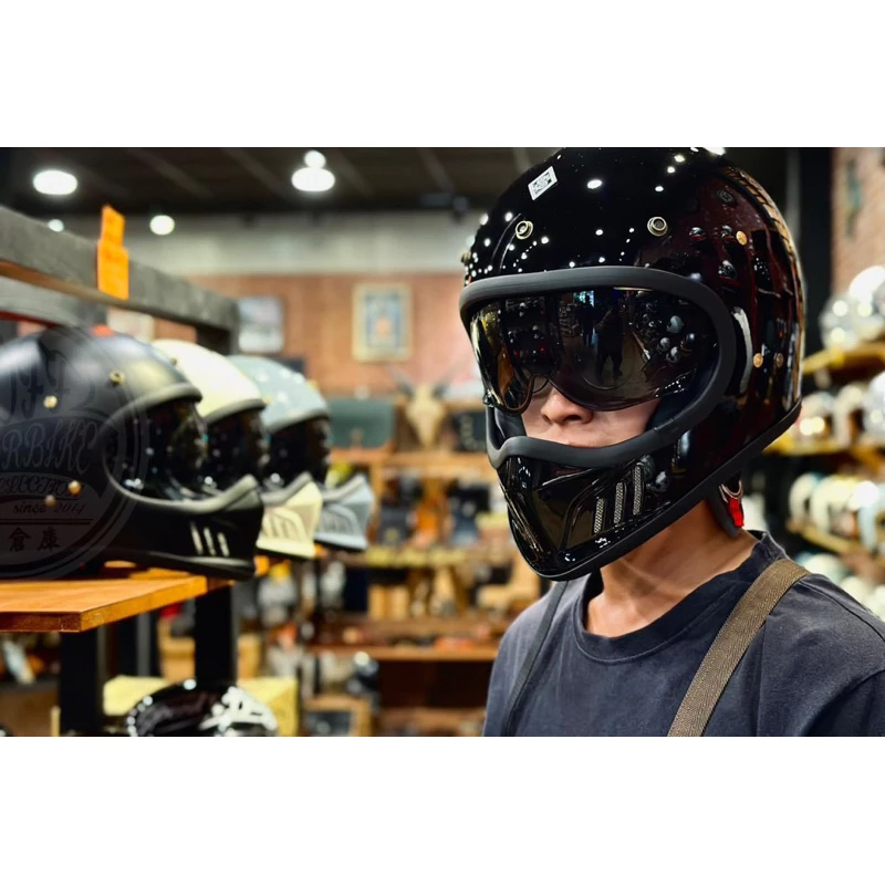 台灣Speed Shop MX-II山車帽 騎士安全帽 全罩安全帽 復古帽 通勤帽 內墨片
