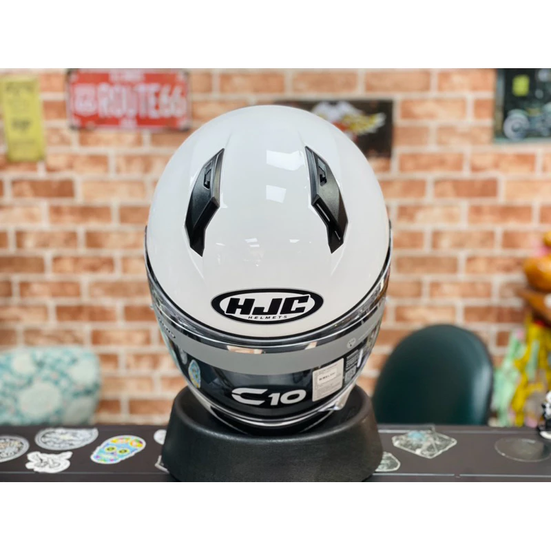 韓國HJC 全罩安全帽 C10 通勤帽 騎士安全帽 素色 亮白