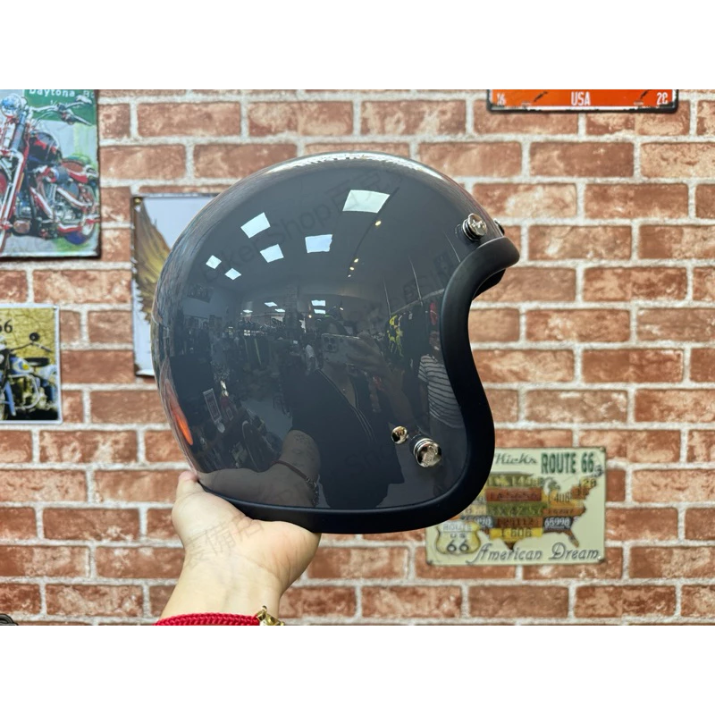 台灣GALLOP復古3/4安全帽 復古帽 半罩帽 雙D扣 偉士牌 美式 手工車 小帽體 素色