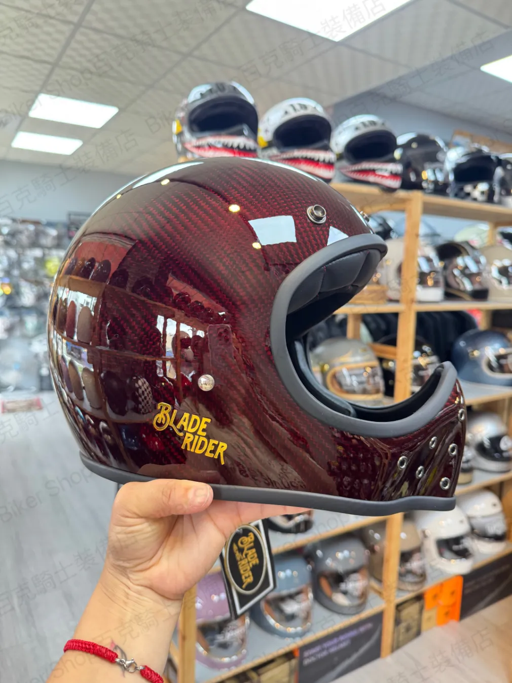 台灣BLADE RIDER 2.0 碳纖維復古帽 山車帽 越野 全罩 小帽體 輕量 內襯可拆