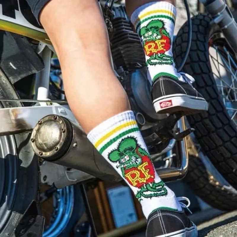 Rat Fink芬克鼠中筒襪 棉襪 潮襪 街頭時尚 風格騎士