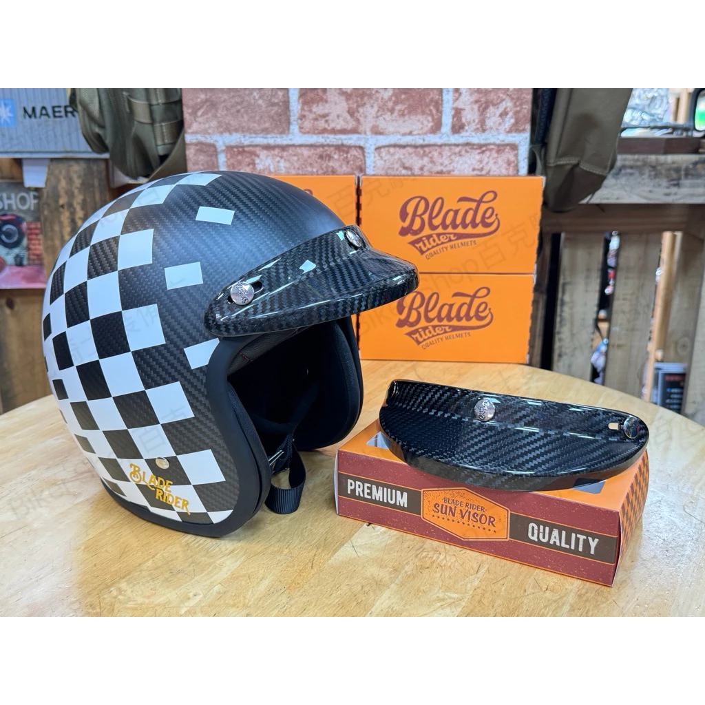 【Biker Shop】Blade Rider碳纖維復古帽檐