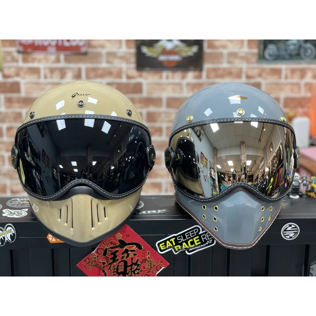 Speed Shop 山車帽平面式風鏡 深墨 電鍍紅 電鍍銀 防風鏡 外掛式鏡片