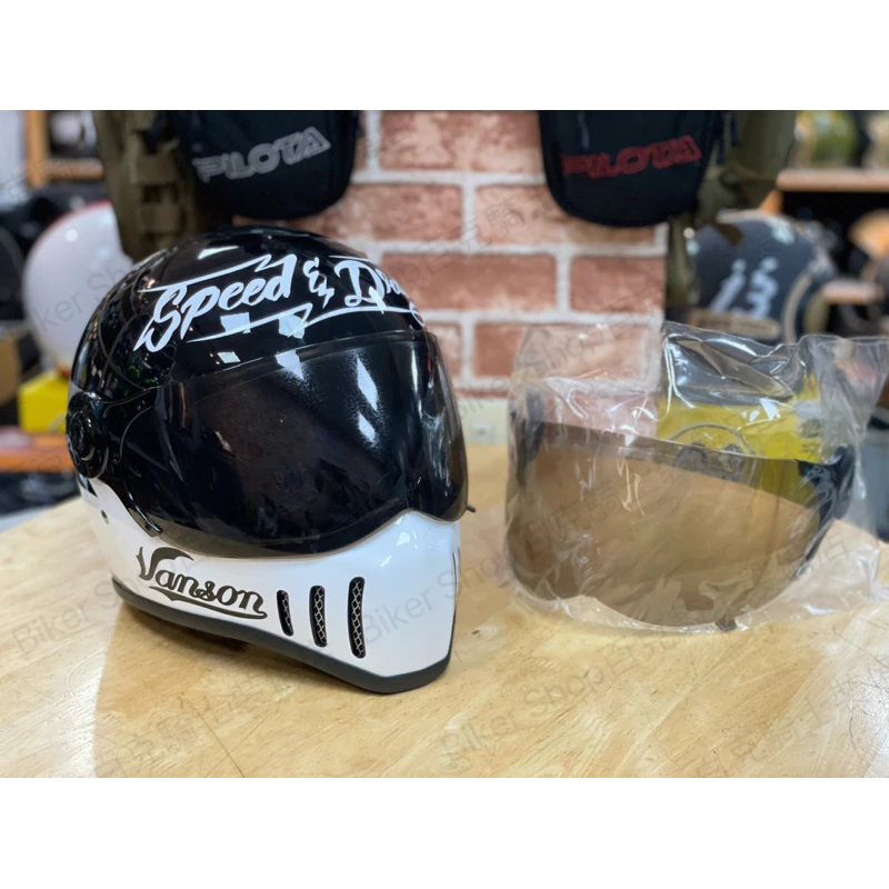 台灣Speed Shop✖️Vanson山車帽茶色鏡片 安全帽鏡片 山車帽鏡片 騎士風鏡