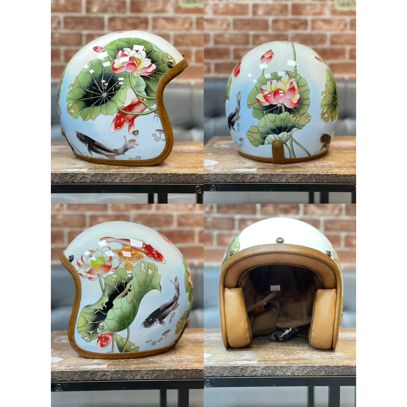 庫存出清⛑️IRONKING HELMET手繪安全帽 ✨蓮花✨