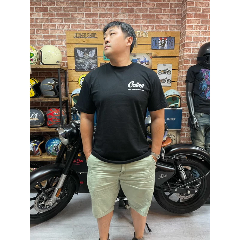 台灣Gallop 美國Mooneyes聯名系列T恤 短袖 純棉 月亮眼睛 白 黑