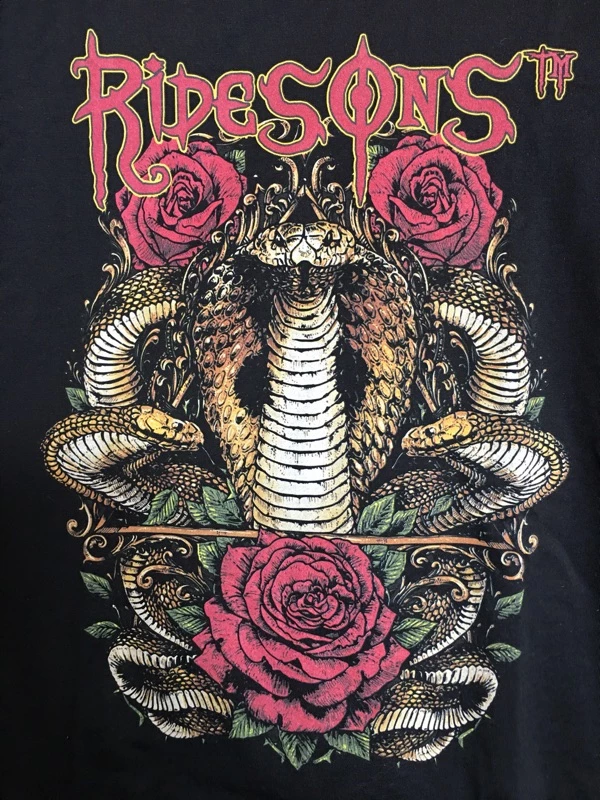 Ridesons暗黑系列涼感短T✨蟒蛇玫瑰花