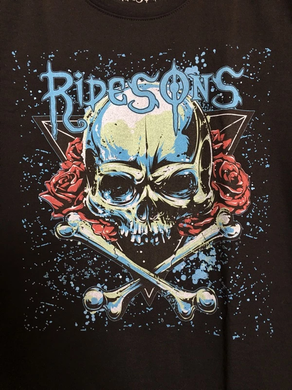 Ridesons暗黑系列涼感短T✨骷髏玫瑰短袖 T-shirt