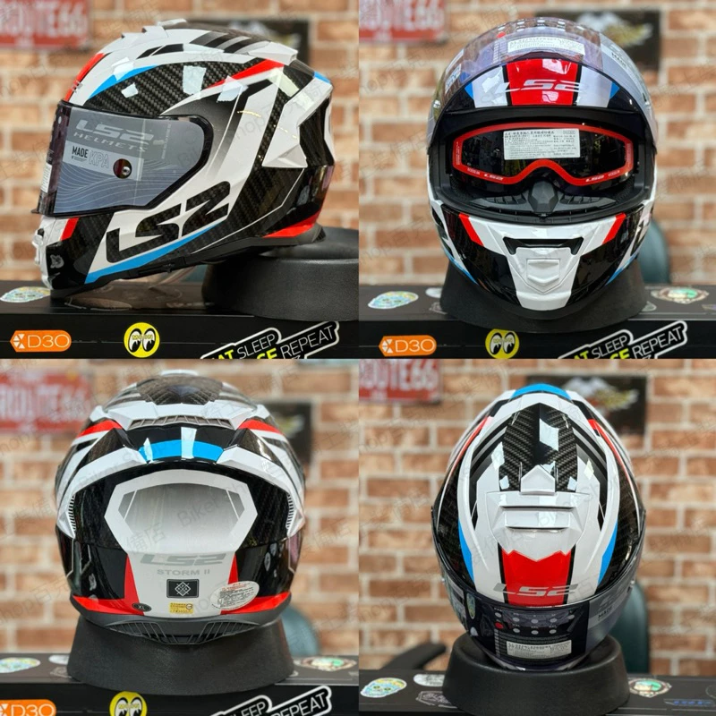 LS2 FF800 STORM-II RACER全罩帽 彩繪帽 藍白紅 騎士帽 通勤帽 內墨片