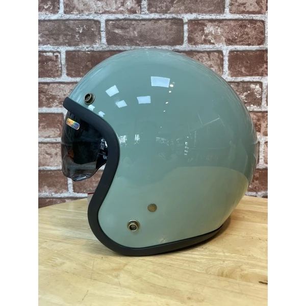 台灣Speed Shop 3/4半罩安全帽 內墨鏡 騎士安全帽 通勤帽 復古 美式 偉士 橄欖綠
