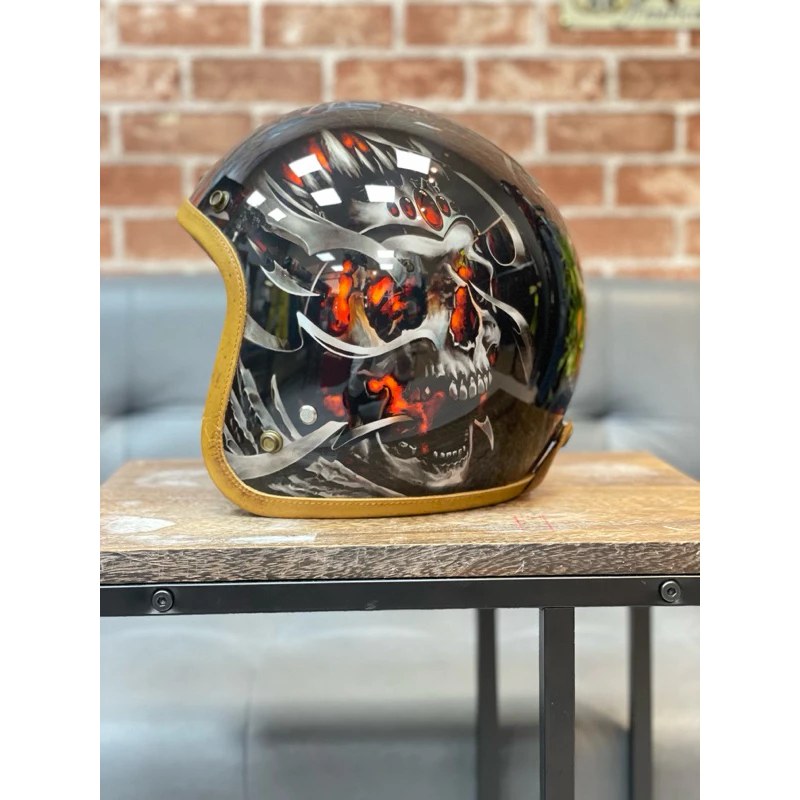 庫存出清⛑️ ⛑️IRONKING HELMET手繪安全帽 ✨骷髏 地獄 死神✨