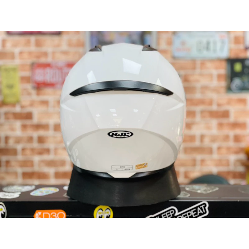 韓國HJC 全罩安全帽 C10 通勤帽 騎士安全帽 素色 亮白