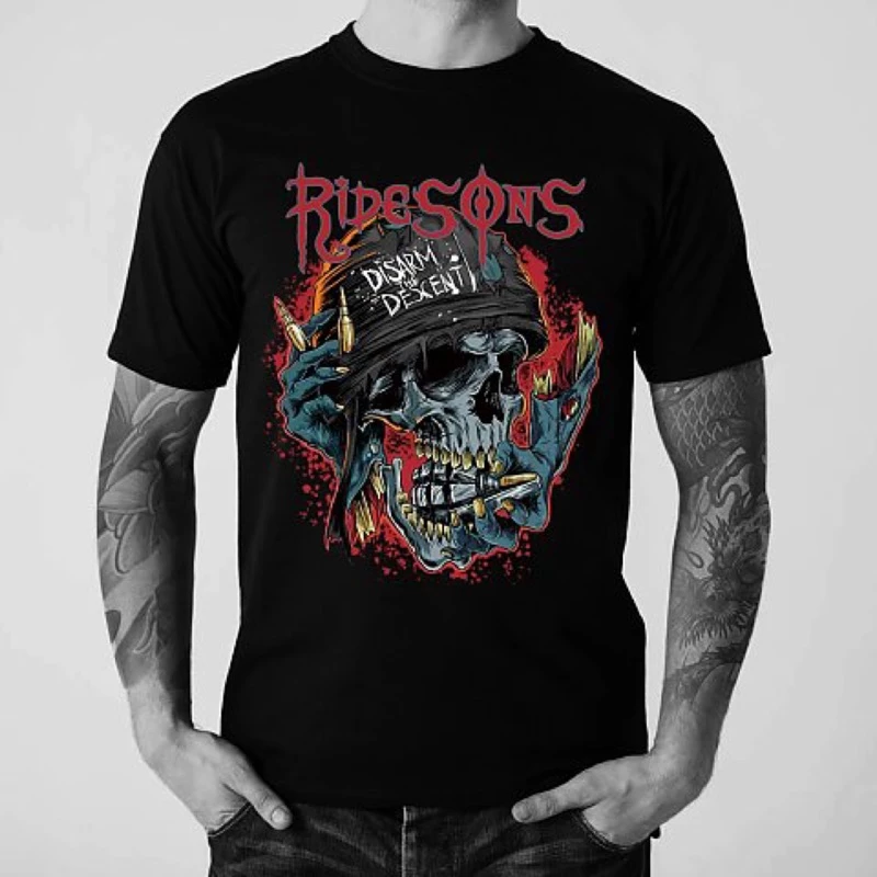 Ridesons暗黑系列涼感短T✨骷髏煙 短袖 T-shirt