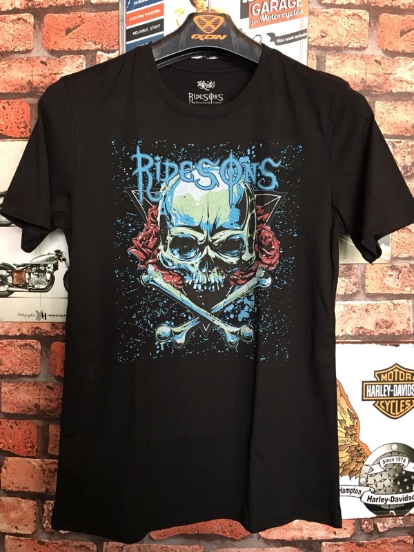 Ridesons暗黑系列涼感短T✨骷髏玫瑰短袖 T-shirt