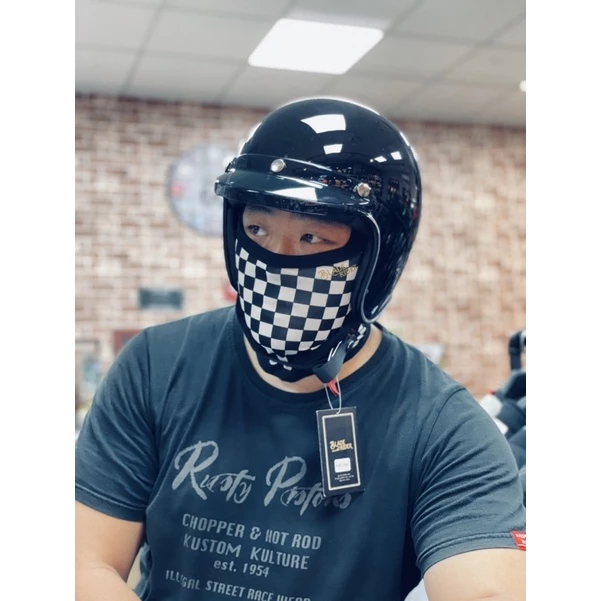 Blade Rider 騎士頭套 全罩頭套 安全帽頭套 吸濕排汗 黑白格子