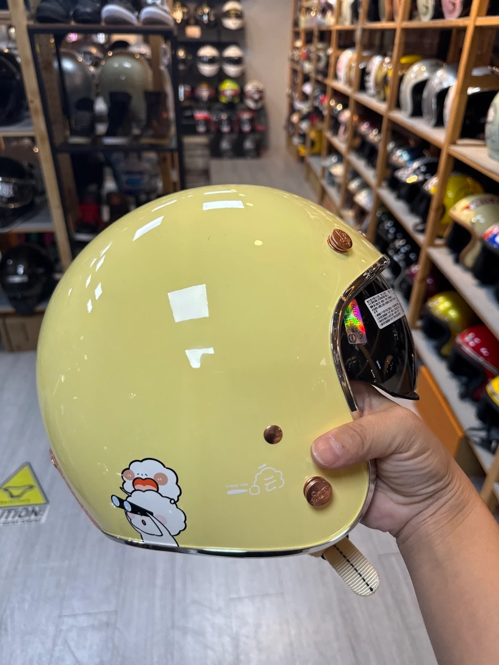 Moder摩德 一口雲聯名款 3/4復古帽 內鏡片 內墨片 雲朵 女生安全帽