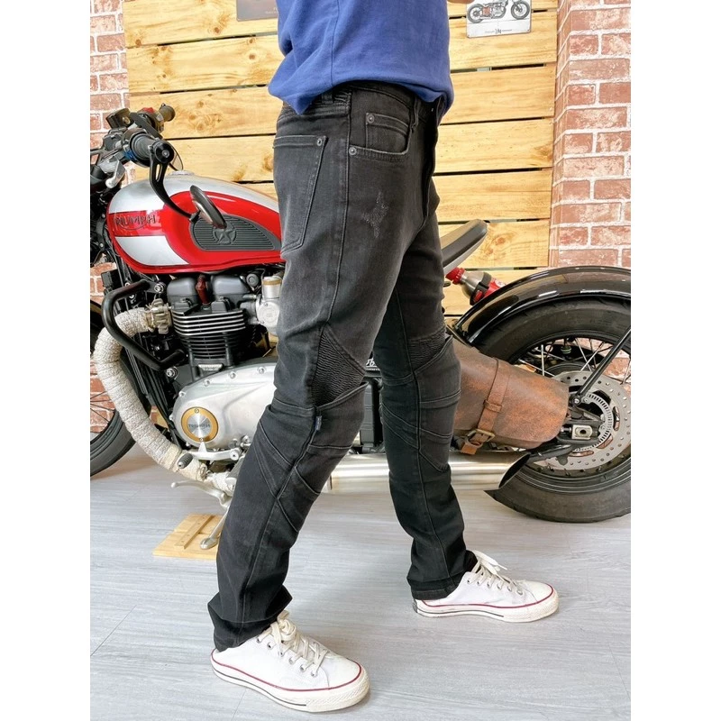 韓版黑色防摔褲 騎士褲 摩托車騎士 車褲 含護具 彈性好