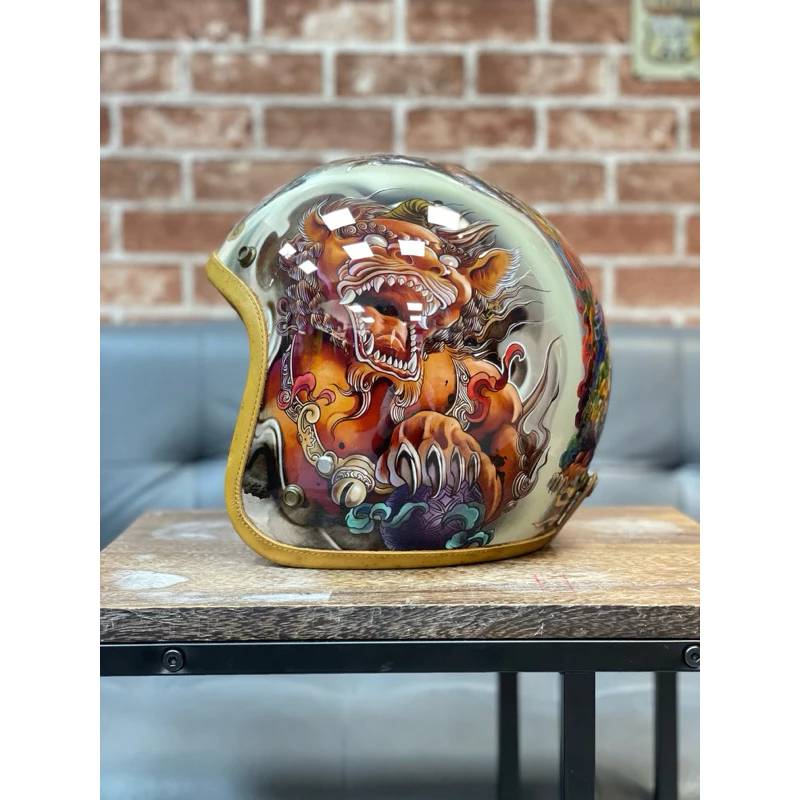 庫存出清 ⛑️IRONKING HELMET手繪安全帽 ✨石獅✨