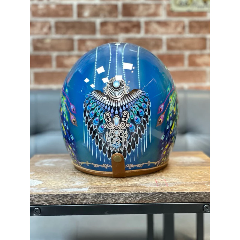 庫存出清⛑️IRONKING HELMET手繪安全帽✨孔雀✨