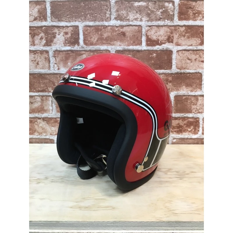 GALLOP 3/4 復古帽 馬赫 半罩帽 雙D扣 偉士 美式 手工車 紅色 台灣現貨
