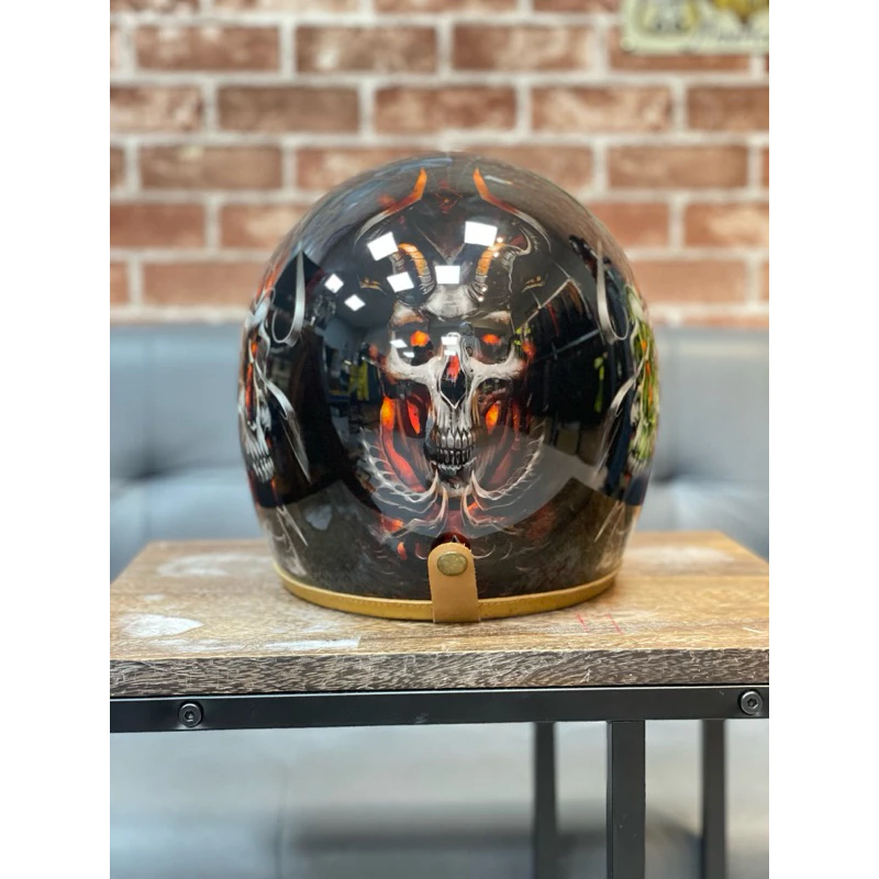 庫存出清⛑️ ⛑️IRONKING HELMET手繪安全帽 ✨骷髏 地獄 死神✨