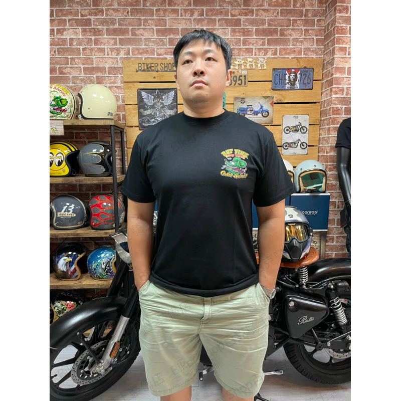 台灣Gallop 美國Rat Fink聯名系列T恤 短袖 純棉 芬克鼠 白 黑