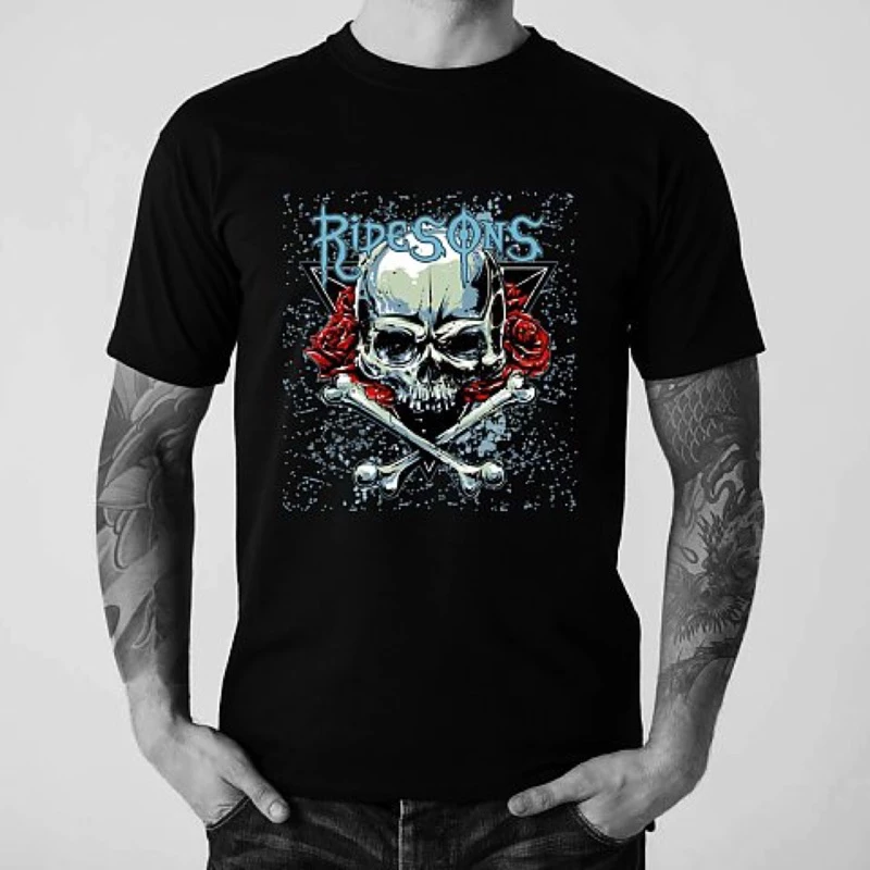 Ridesons暗黑系列涼感短T✨骷髏玫瑰短袖 T-shirt