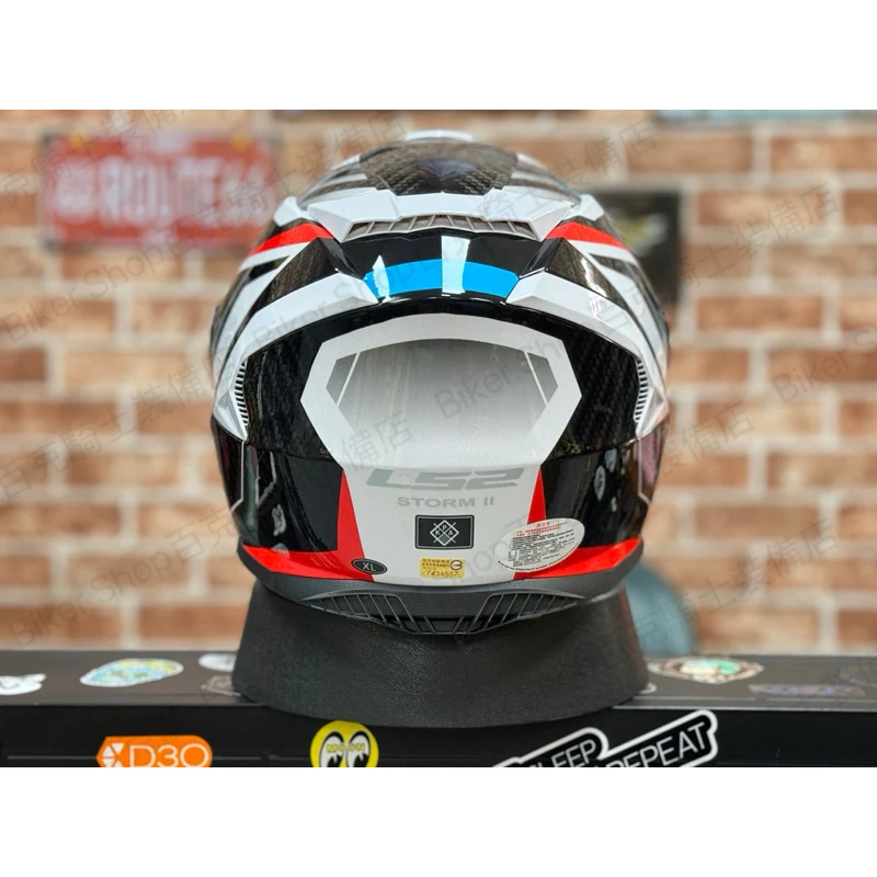LS2 FF800 STORM-II RACER全罩帽 彩繪帽 藍白紅 騎士帽 通勤帽 內墨片