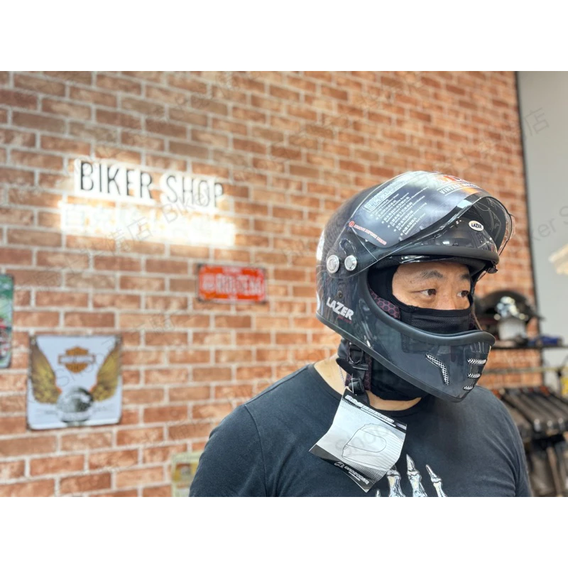 比利時百年大牌LAZER 復古造型全罩帽MX-5 內墨片內鏡片 山車帽 全罩帽 騎士安全帽 通勤