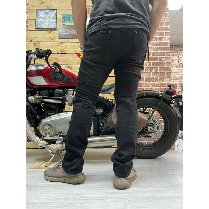 韓版黑色防摔褲 騎士褲 摩托車騎士 車褲 含護具 彈性好