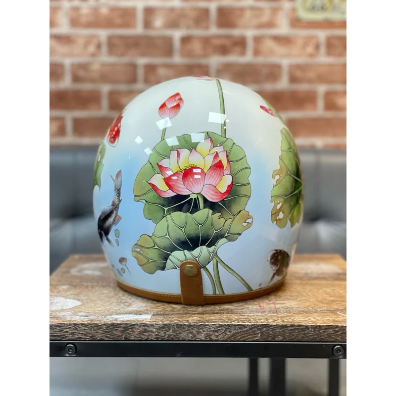 庫存出清⛑️IRONKING HELMET手繪安全帽 ✨蓮花✨
