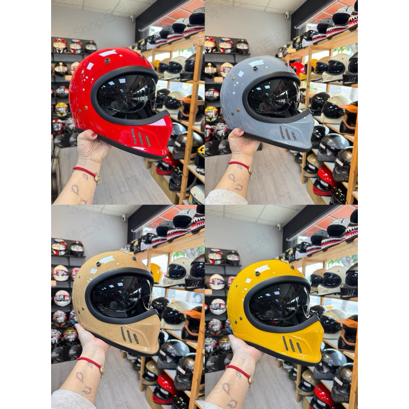 台灣Speed Shop MX-II山車帽 騎士安全帽 全罩安全帽 復古帽 通勤帽 內墨片