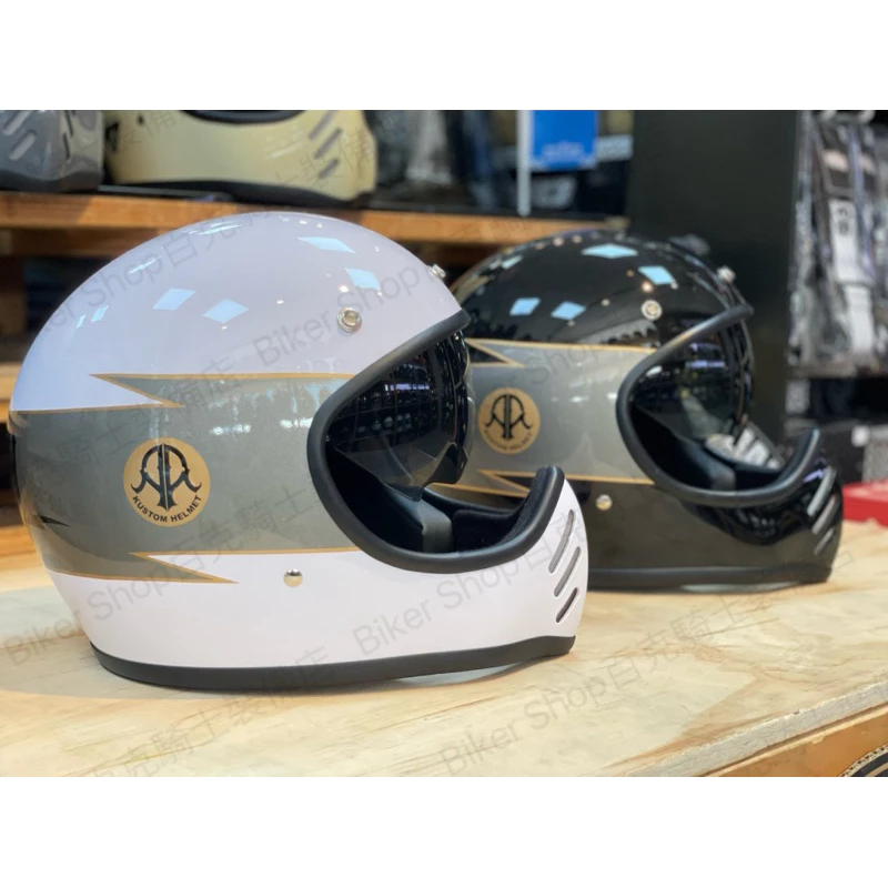 台灣Air Runner山車帽 復古帽 造型帽 美式 手工車 騎士安全帽 閃電 outlaw